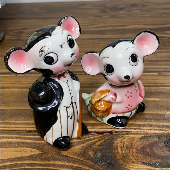 Vintage japan Mice Salt and Pepper shakers - Picture 6 of 16